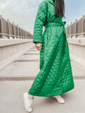 Quilted Coat Green