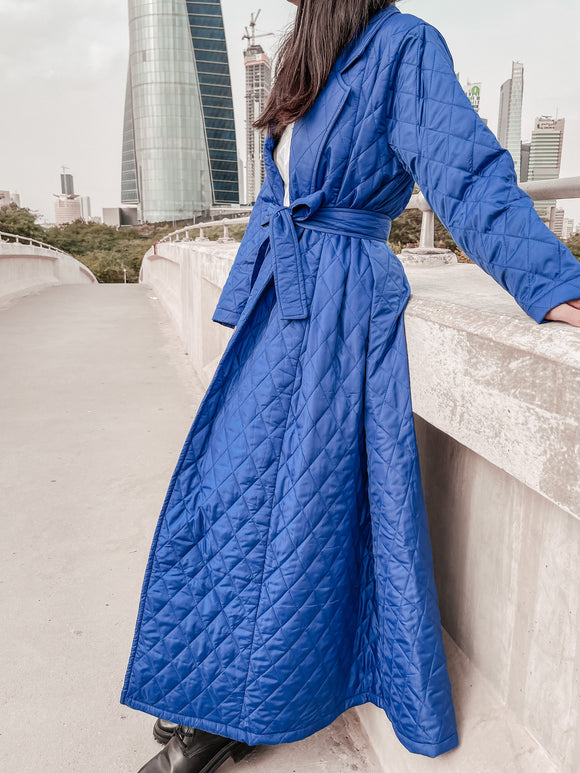 Quilted Coat Blue